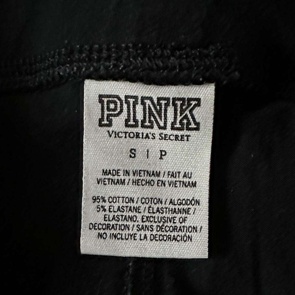 PINK Victoria's Secret Kids Classic Black Leggings - Picture 2 of 2